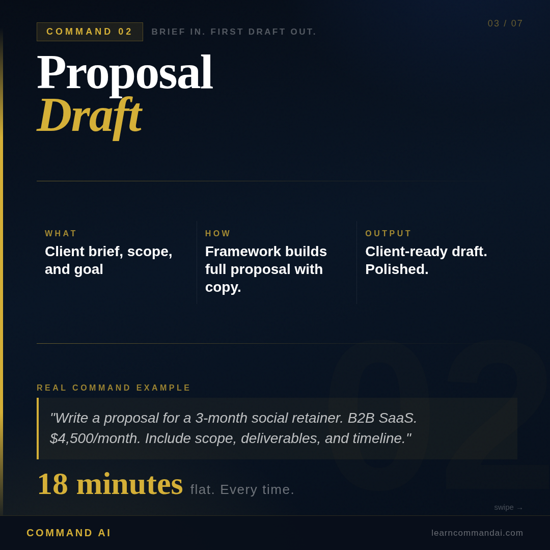 Command 02: Proposal Draft