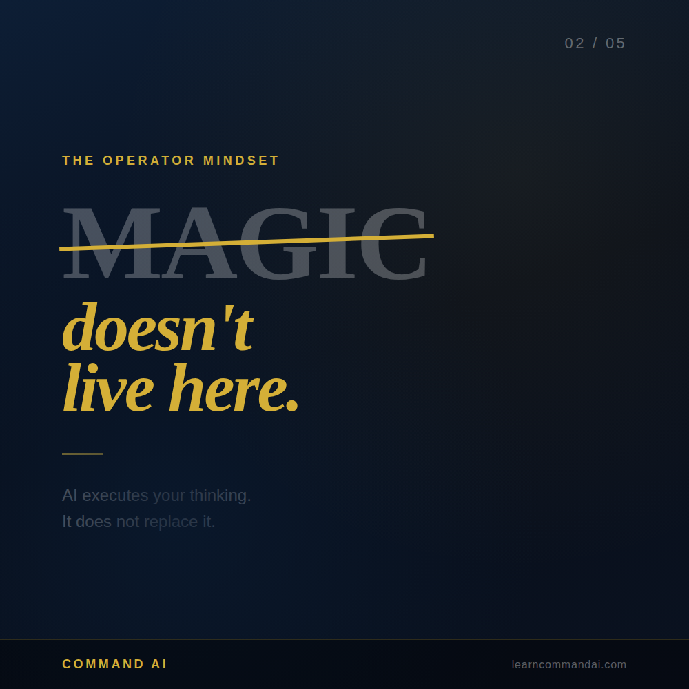 Week 02: Magic Doesn't Live Here