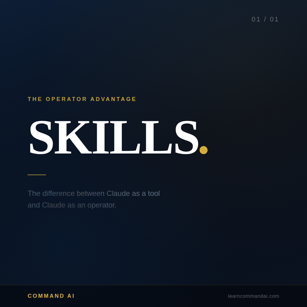 Week 01: Skills